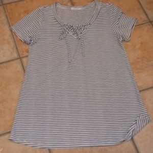 12PM MON AMI BLACK WHITE TEE M LN